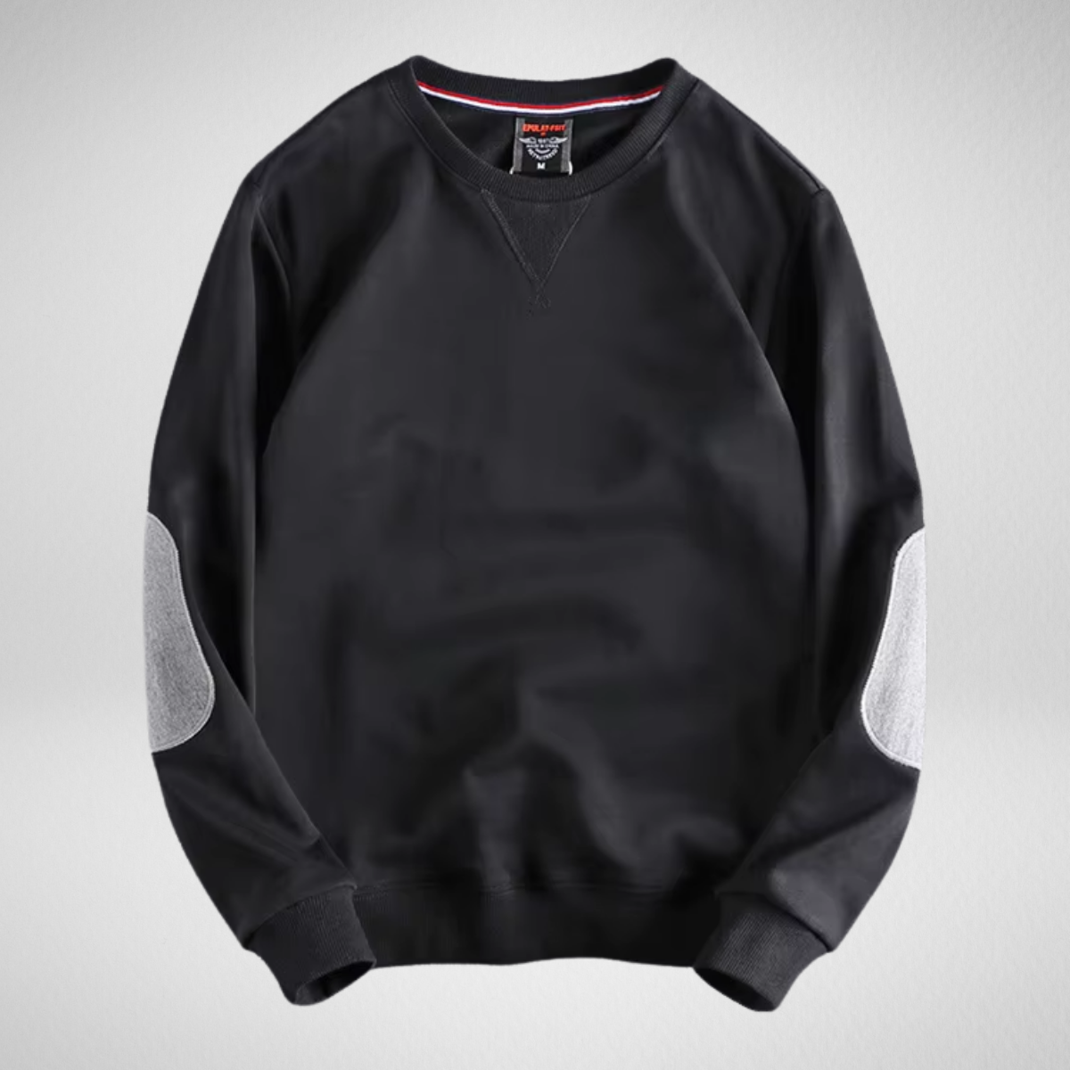 BelleYork | American Retro Patch Sleeve Sweatshirt