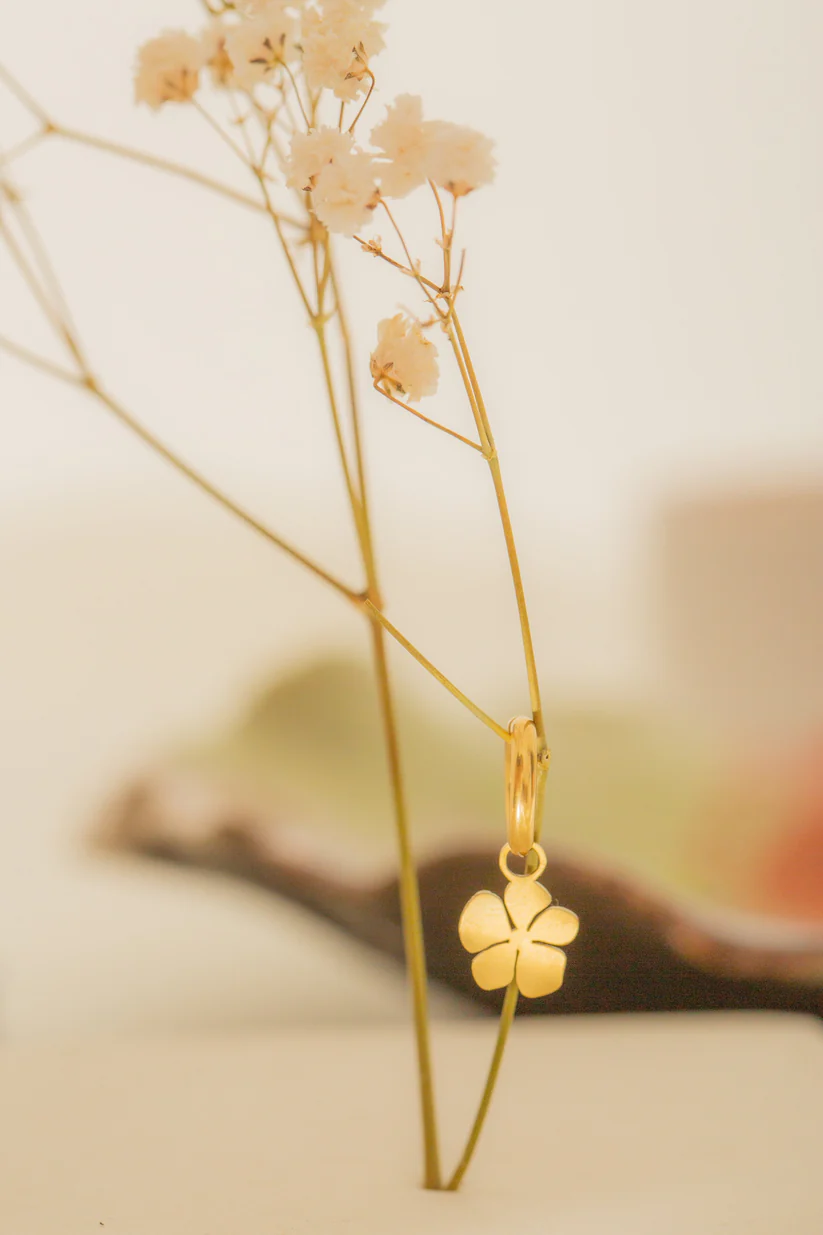 Mini Flower Hoop Earrings