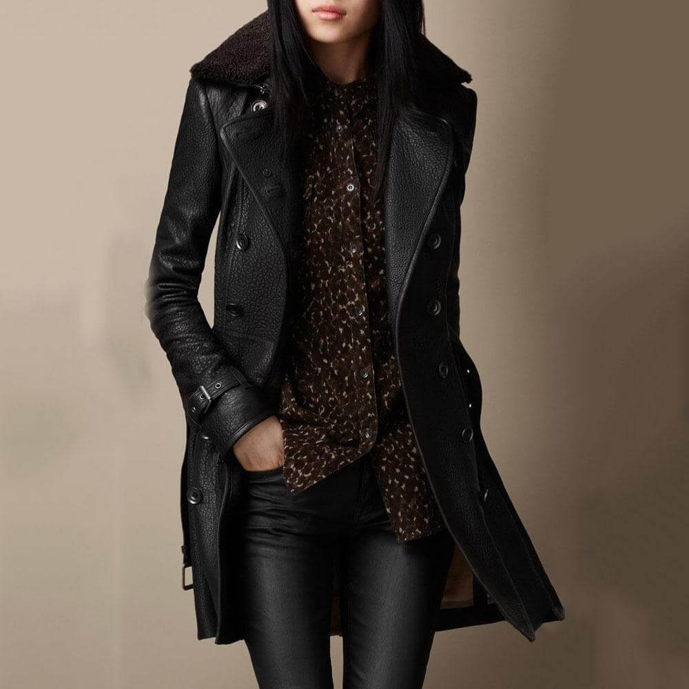 BelleYork | Long Leather Coat