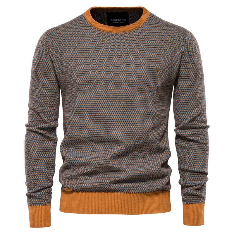 BelleYork | Men's Sweater with Checkered Pattern