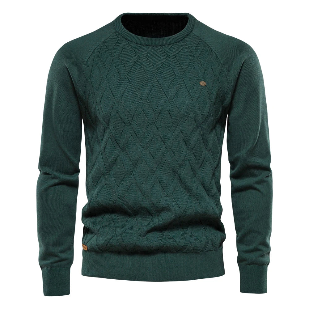 BelleYork | Men's Sweater with Plaid Design