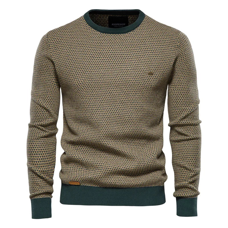 BelleYork | Men's Sweater with Checkered Pattern