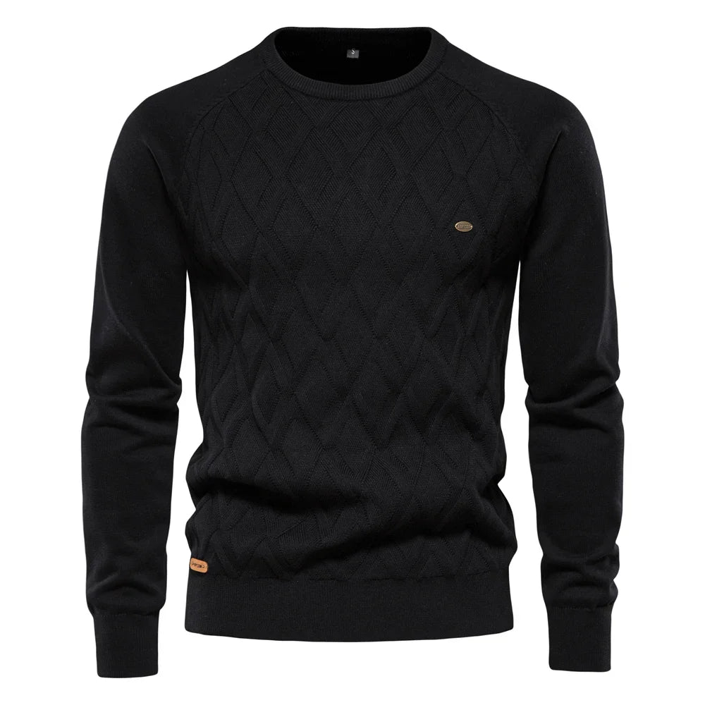 BelleYork | Men's Sweater with Plaid Design