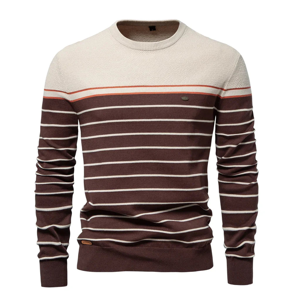 BelleYork | Men's Sweater with Striped Design