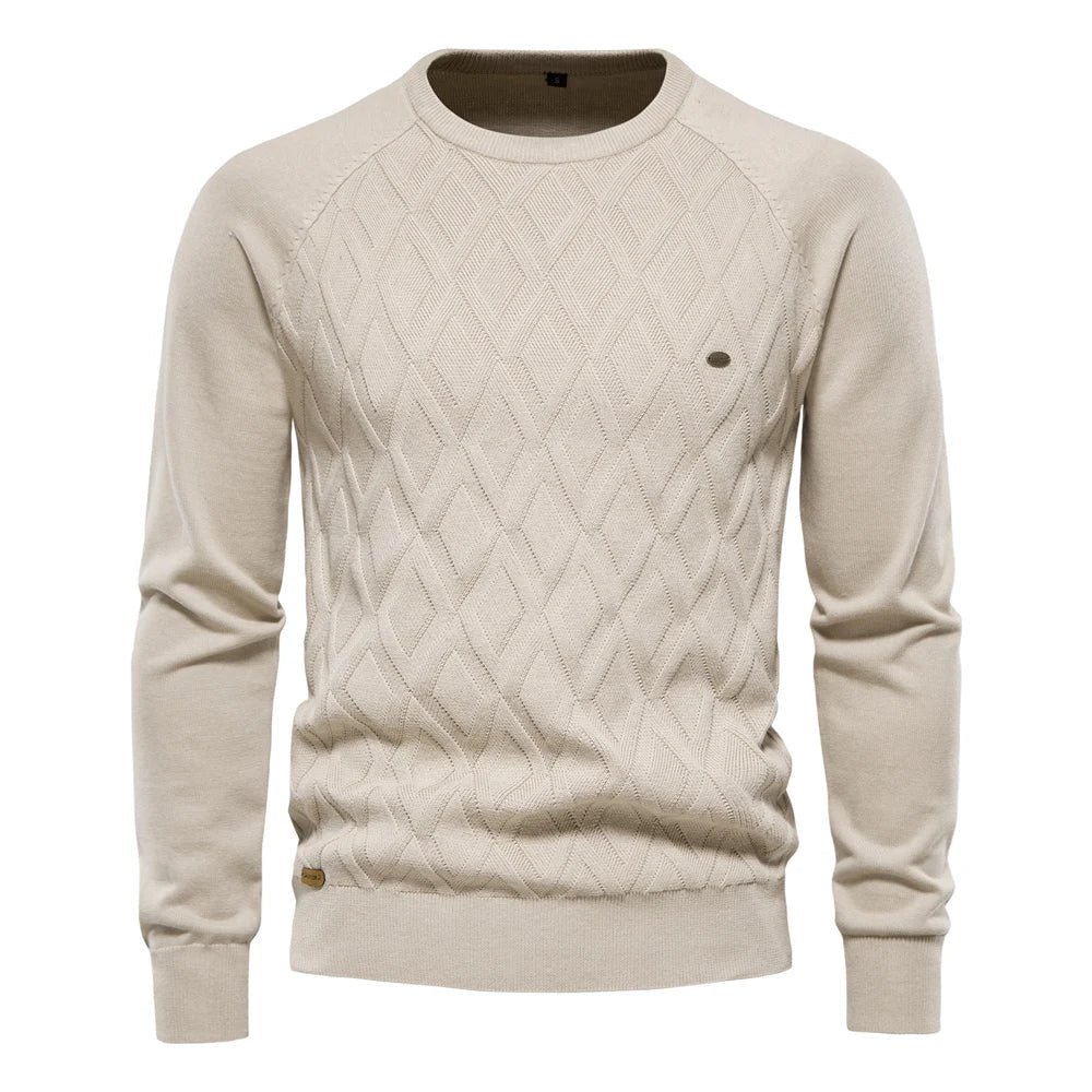 BelleYork | Men's Sweater with Plaid Design