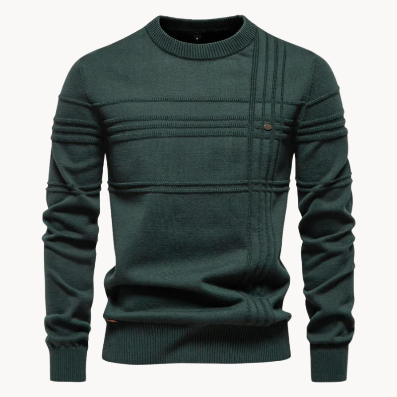 BelleYork | Men's Sweater with Checkered Design