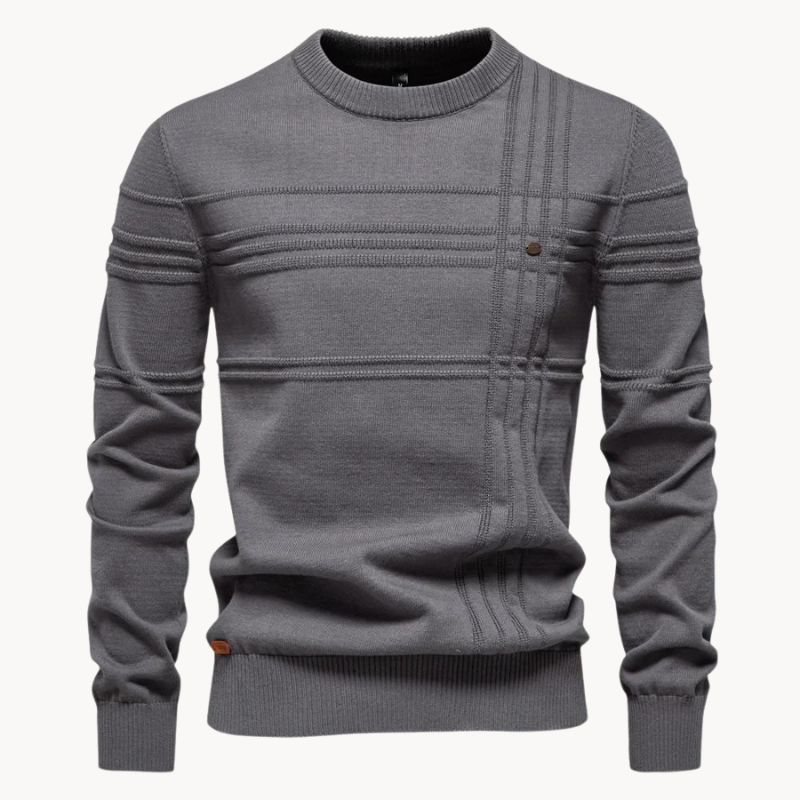 BelleYork | Men's Sweater with Checkered Design